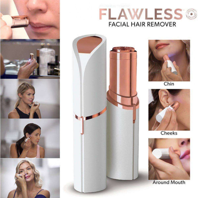 Facial Hair Remover Shape Lipstick Flawless Women's Painless Hair Remover(Battery Operated)